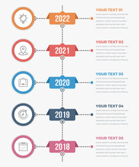 Modern Vertical Timeline Infographics