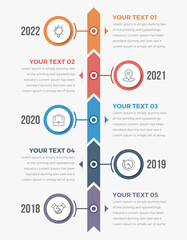 Modern Vertical Timeline Infographics