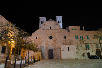 Molfetta, Italy, view of the romanesque cathedral of San Corrado.             