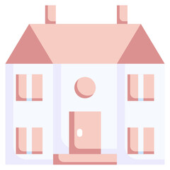 DORMITORY flat icon,linear,outline,graphic,illustration