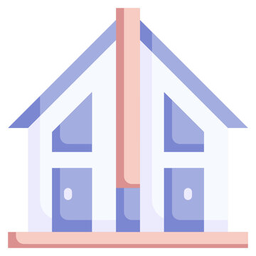 TWINHOUSE flat icon,linear,outline,graphic,illustration