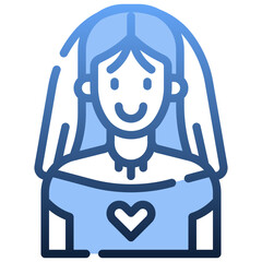 BRIDE Gradient icon,linear,outline,graphic,illustration