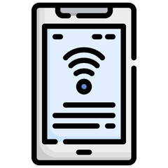 SMARTPHONE flat icon,linear,outline,graphic,illustration