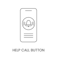 In-app help button, linear vector icon.