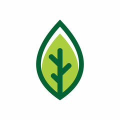 green nature leaf logo design