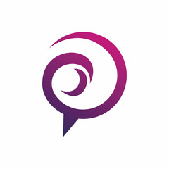 swirl circle chat logo design