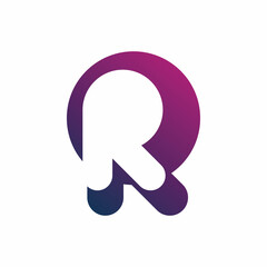circle letter r logo design