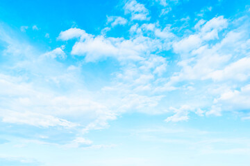 Blue sky with clouds closeup