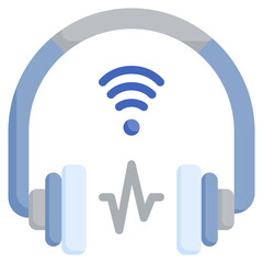 HEADPHONE flat icon,linear,outline,graphic,illustration