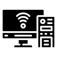 COMPUTER glyph icon,linear,outline,graphic,illustration