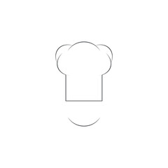 Chef icon vector. Simple logo for kitchen, restaurant, cafe, menu and professional clothing.