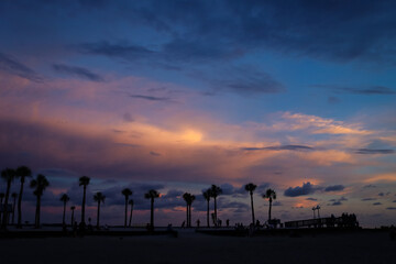 A spectacular sunset on a Florida beach