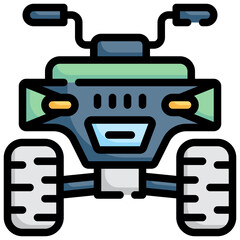 QUAD filled outline icon,linear,outline,graphic,illustration
