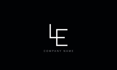 EL, LE Abstract Letters Logo Monogram - obrazy, fototapety, plakaty