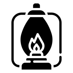 FIRE LAMP glyph icon,linear,outline,graphic,illustration