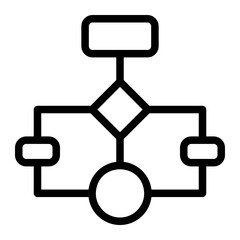 flowchart line icon