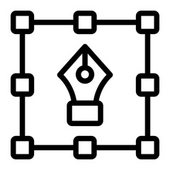 pen tool line icon