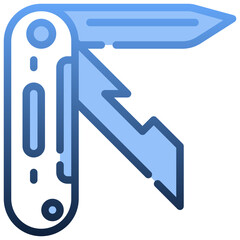 SWISS ARMY KNIFE Gradient icon,linear,outline,graphic,illustration