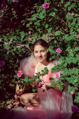 portrait of a woman with roses