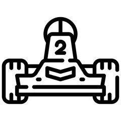 GO KART line icon,linear,outline,graphic,illustration