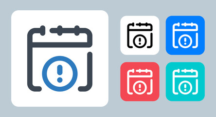 Reminder icon - vector illustration . Reminder, Alert, Calendar, Appointment, Schedule, Event, Attention, Date, day, time, line, outline, flat, icons .