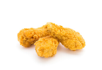 delicious crispy fried chicken, isolated on white background