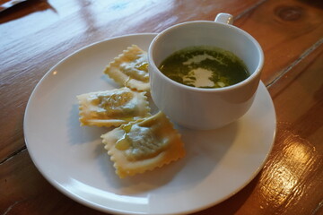 Thai food soup in Bangkok Thailand.