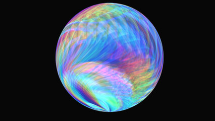 Abstract textural blue shape on a black background