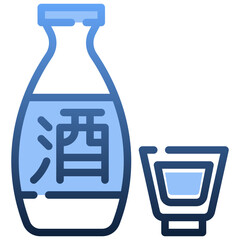 SAKE Gradient icon,linear,outline,graphic,illustration