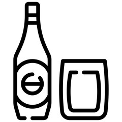 RUM line icon,linear,outline,graphic,illustration