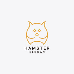 Hamster logo design icon vector