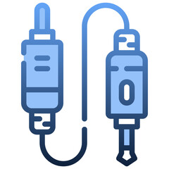 JACK CABLE Gradient icon,linear,outline,graphic,illustration