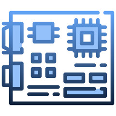 MOTHER BOARD Gradient icon,linear,outline,graphic,illustration