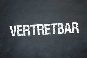 Obraz premium vertretbar