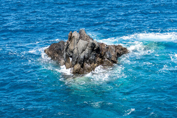 View of Coastal rocks of Porto Moniz, Madeira island, Portugal