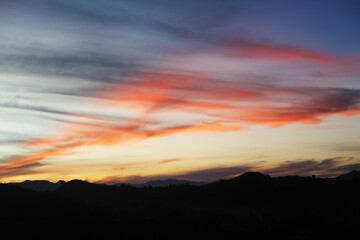sunrise over the mountains