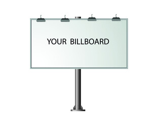 Obraz premium Blank Billboard and place for your advertising. Vector Illustration.