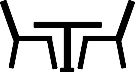  table chair vector icon illustration on white background..eps
