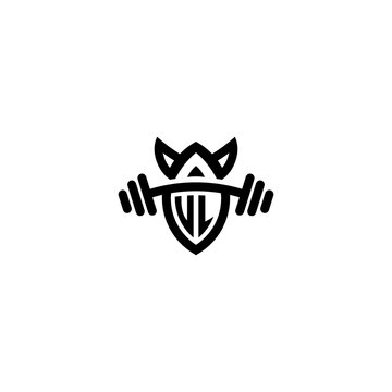 VL line fitness initial concept with high quality logo design