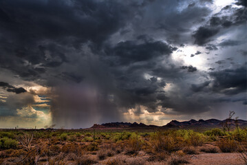 Thunderstorm over the desert