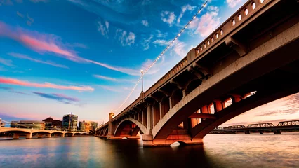 Fotobehang Mill Ave Bridge, Tempe, AZ © Chrisfloresfoto
