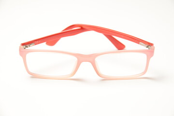 red glasses isolated on white