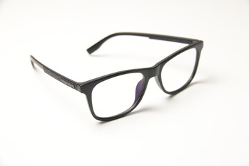 glasses on white background