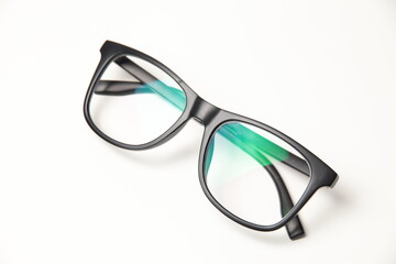 glasses on white background