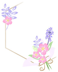 Grating card with watercolour flowers