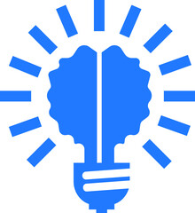 stock photo bulb brain icon