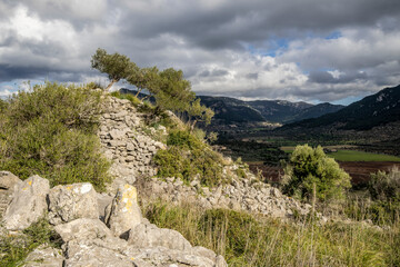 Fototapeta na wymiar túmulo de Son Ferrandell-Son Oleza, I milenio a C., Valldemossa, Mallorca, Balearic islands, spain