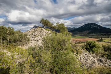 Naklejka na ściany i meble túmulo de Son Ferrandell-Son Oleza, I milenio a C., Valldemossa, Mallorca, Balearic islands, spain