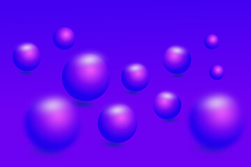 Purple bubbles 3d abstract background