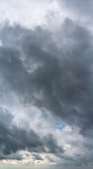 Fantastic soft thunderclouds, sky panorama